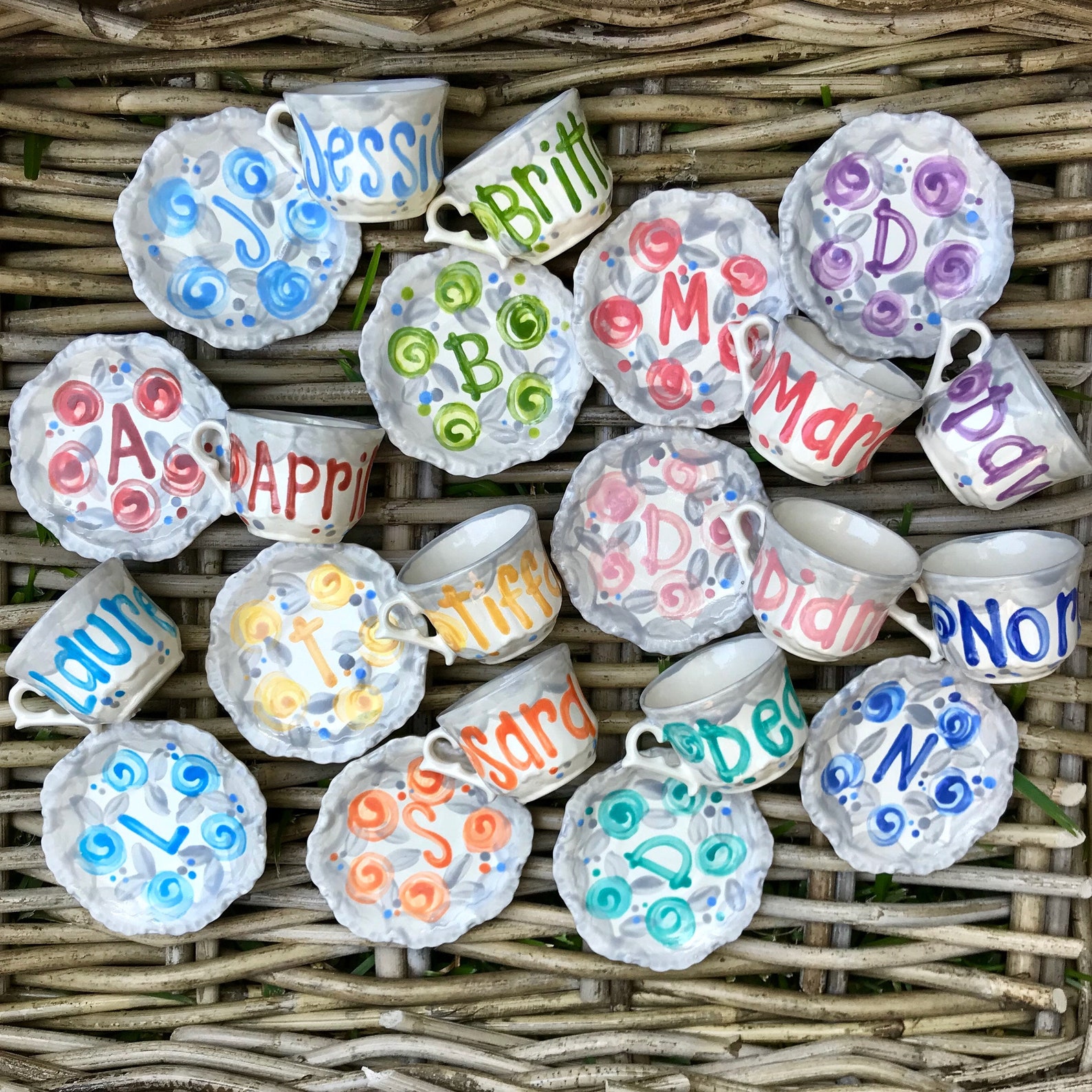 personalized tea party set