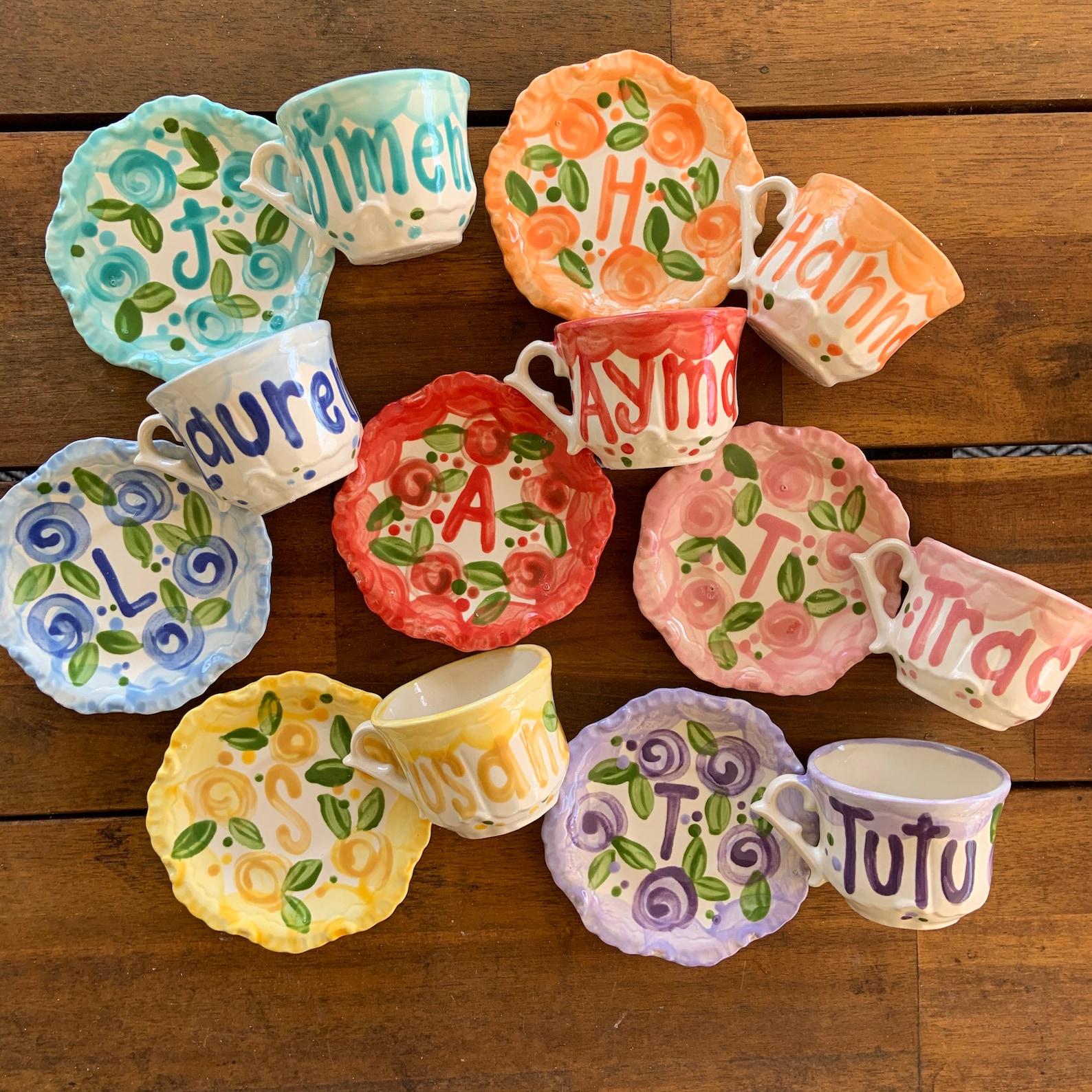 personalized tea party set