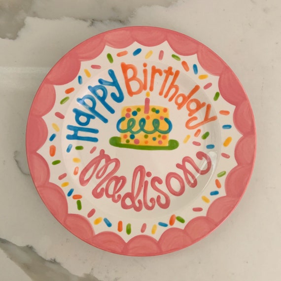 Happy birthday dessert plate cheap