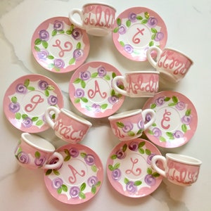 Personalized Child's Sized Handpainted Tea Cup Party Favor