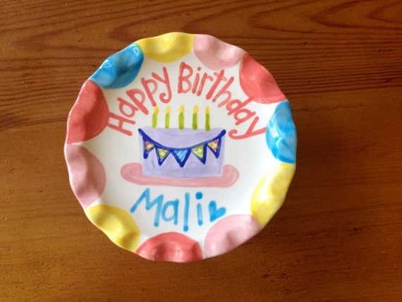 Cake Stand -- Personalized Birthday Bunting Smash Cake Stand . . . Ruffle Cupcake Stand for First Birthday Celebrations Il_570xn