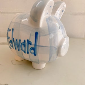 Gingham Preppy Piggy Bank image 1