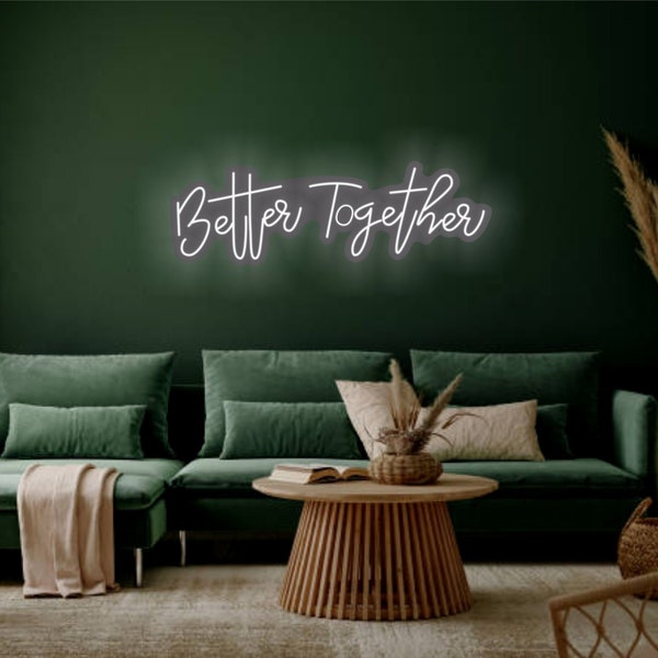 Better Together | Engagement Custom Neon Sign, Personalized Engagement Party Decor, Engagement Backdrop Sign Will You Marry Me Neon Sign
