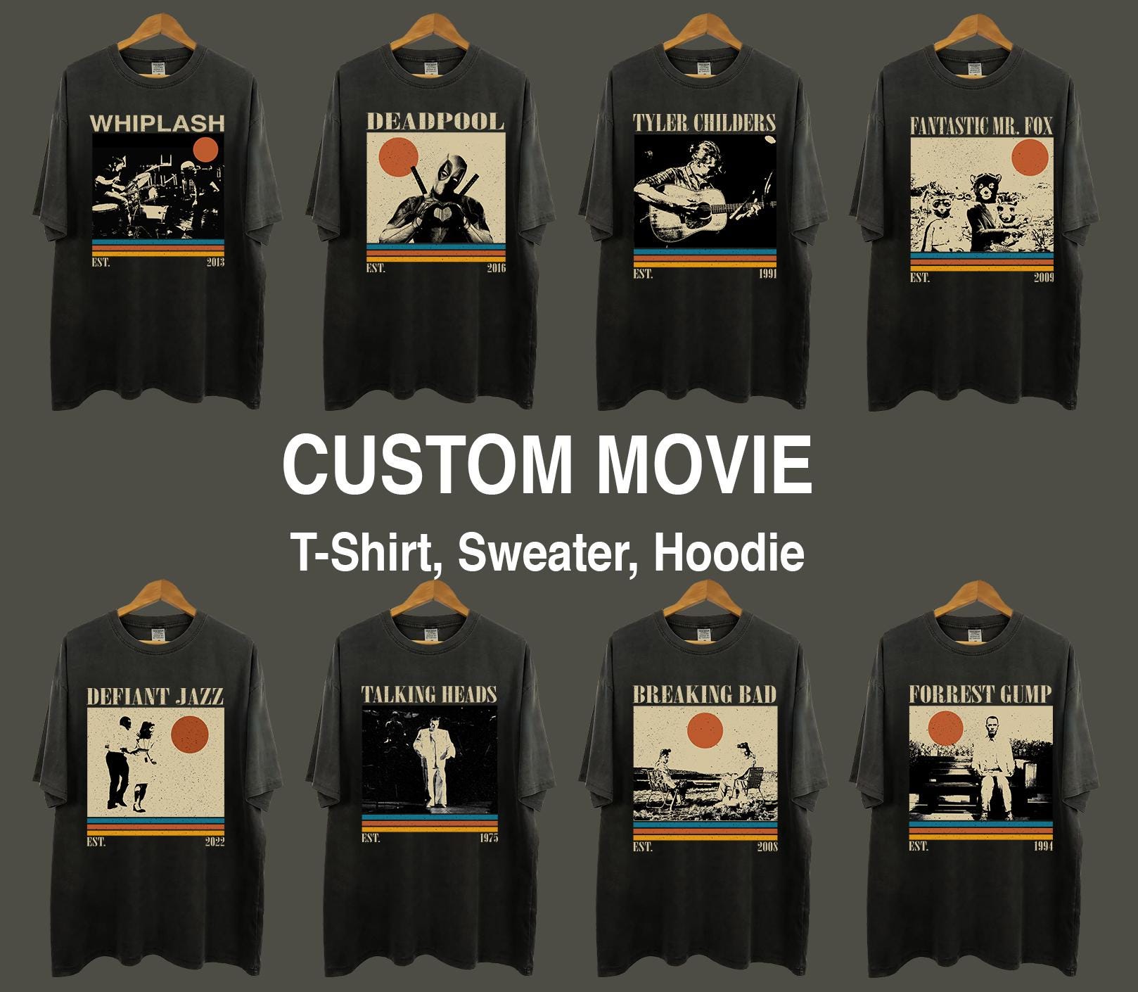 CUSTOM Movie Shirt, CUSTOM TShirt, Custom Film Shirt, Movie Shirt, Minimalist Shirt, Vintage TShirt, Retro Shirt, Classic Shirt