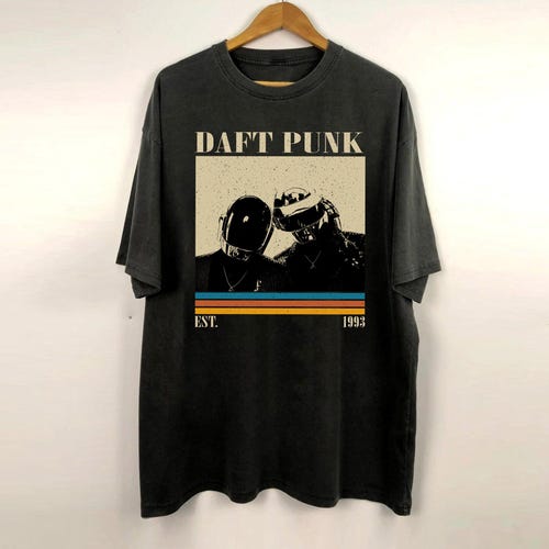 ミュージシャン DAFT PUNK SILKSCREEN PRINTING T SHIRT 01 2001 DAFT