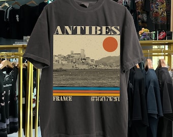 Antibes France Shirt, Comfort Colors Shirt, Antibes City Gift, Antibes Retro Shirt, France Vacation Gift Shirt, French Travel Gift