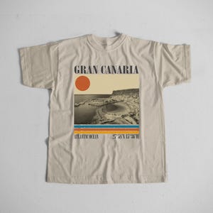 Camiseta de Gran Canaria, Camiseta de Colores Confortables, Regalo del Océano Atlántico, Camiseta de la Costa de Gran Canaria, Recuerdo de Gran Canaria, Regalo de Viaje a Gran Canaria