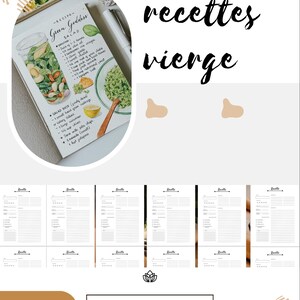 Blank recipe book
