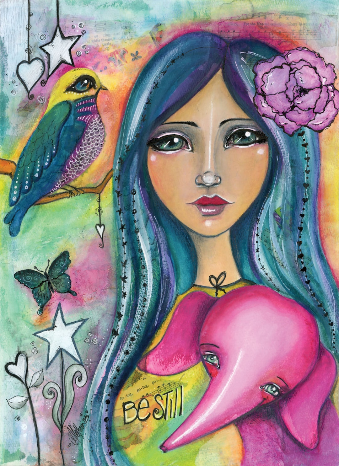 Fine Art Giclee Print doeeyed Dreamer by Alethea Etsy