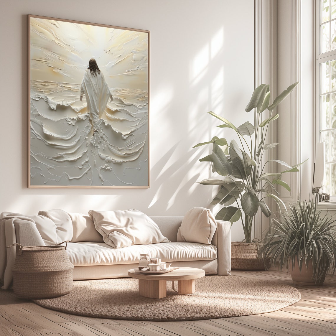 Jesus Walking on Water Digital Download Bible Verse Wall Art Gift ...
