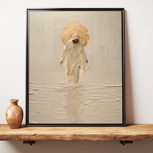 Jesus Walking on Water Print: Bible Verse Wall Art (Digital Download)