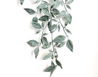 Hanging Vine Bush in Dark Green and White - Choose Style -  Artificial Leaves, Artificial Vine, Artificial Bush - ITEM 01705