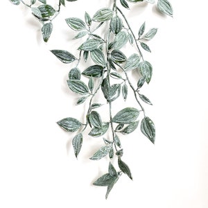 Hanging Vine Bush in Dark Green and White - Choose Style -  Artificial Leaves, Artificial Vine, Artificial Bush - ITEM 01705