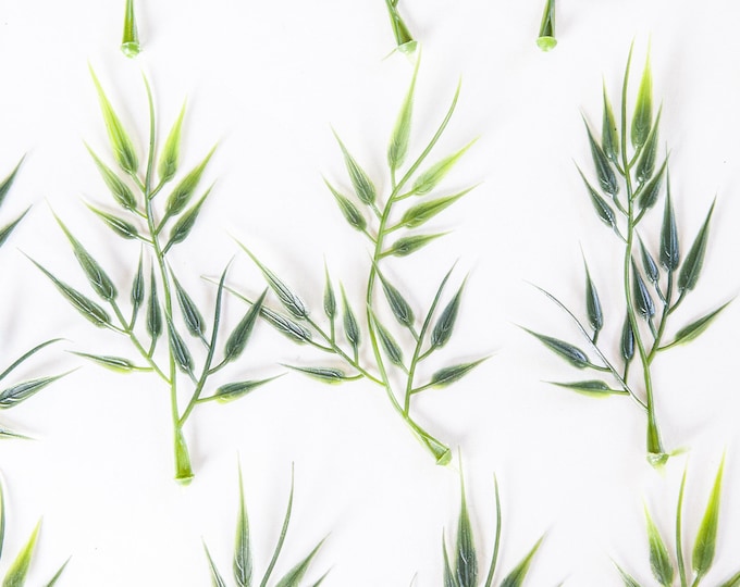 20 Artificial Bamboo Leaves Fake Leaves, Faux Leaves, Flower Crown Filler ITEM 01134 Etsy