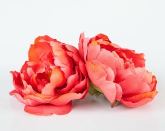 Gorgeous Silk Peony in Coral Pink - 5 Inches - artificial flowers, artificial flower - ITEM 01136