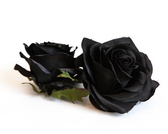 Black Silk Flowers Etsy