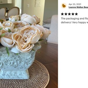 Set of 9 Small to Large Cabbage Roses in Cream Flower Crown Supplies ...