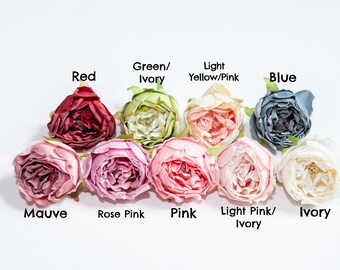 5 Budding Peonies - CHOOSE COLOR - Artificial Flowers - Artificial Peony - Peony Heads -Cake Flowers - Flower Crown - Flower Letter - DIY