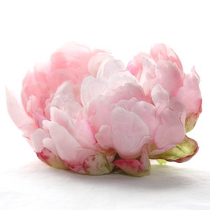 Silk Blend Peony in Shabby Chic Whimsical Light Pink silk artificial flower ITEM 0511 image 2