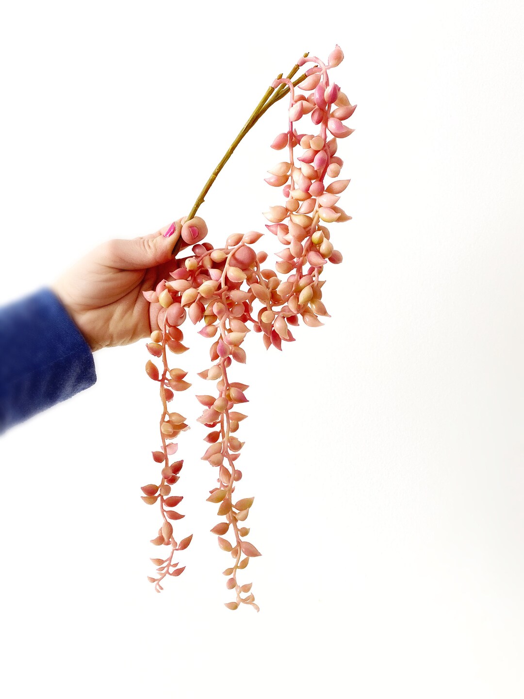 Artificial String of Pearl in Pink Tones Faux String of Pearls