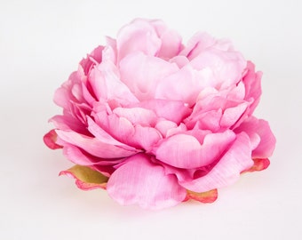 Peony Bombshell in Two Tone Pink - 7 inches - Silk Flowers, Artificial Flowers - ITEM 005