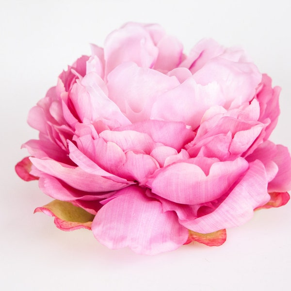 Peony Bombshell in Two Tone Pink - 7 inches - Silk Flowers, Artificial Flowers - ITEM 005