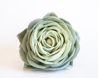 Faux Large Rose Echeveria Succulent in Frosted Green - Artificial Succulent, Faux Succulent, Fake Succulent - ITEM 01582