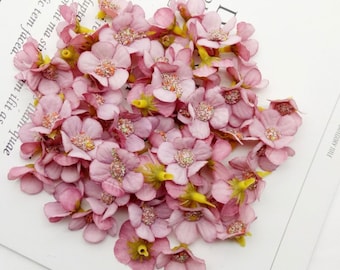 50 Tiny Blossoms in PURPLE PINK - Read Description - Artificial Flowers - Pastel Blossoms - ITEM 01497