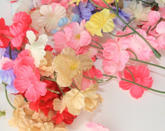 Small Artificial Flowers Over 144 Tiny Blossoms in Mixed Etsy