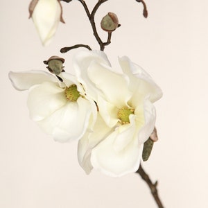 Silk Flower Stem 19 Magnolia Spray in White Floral Arrangement Supply ITEM 0912 image 2