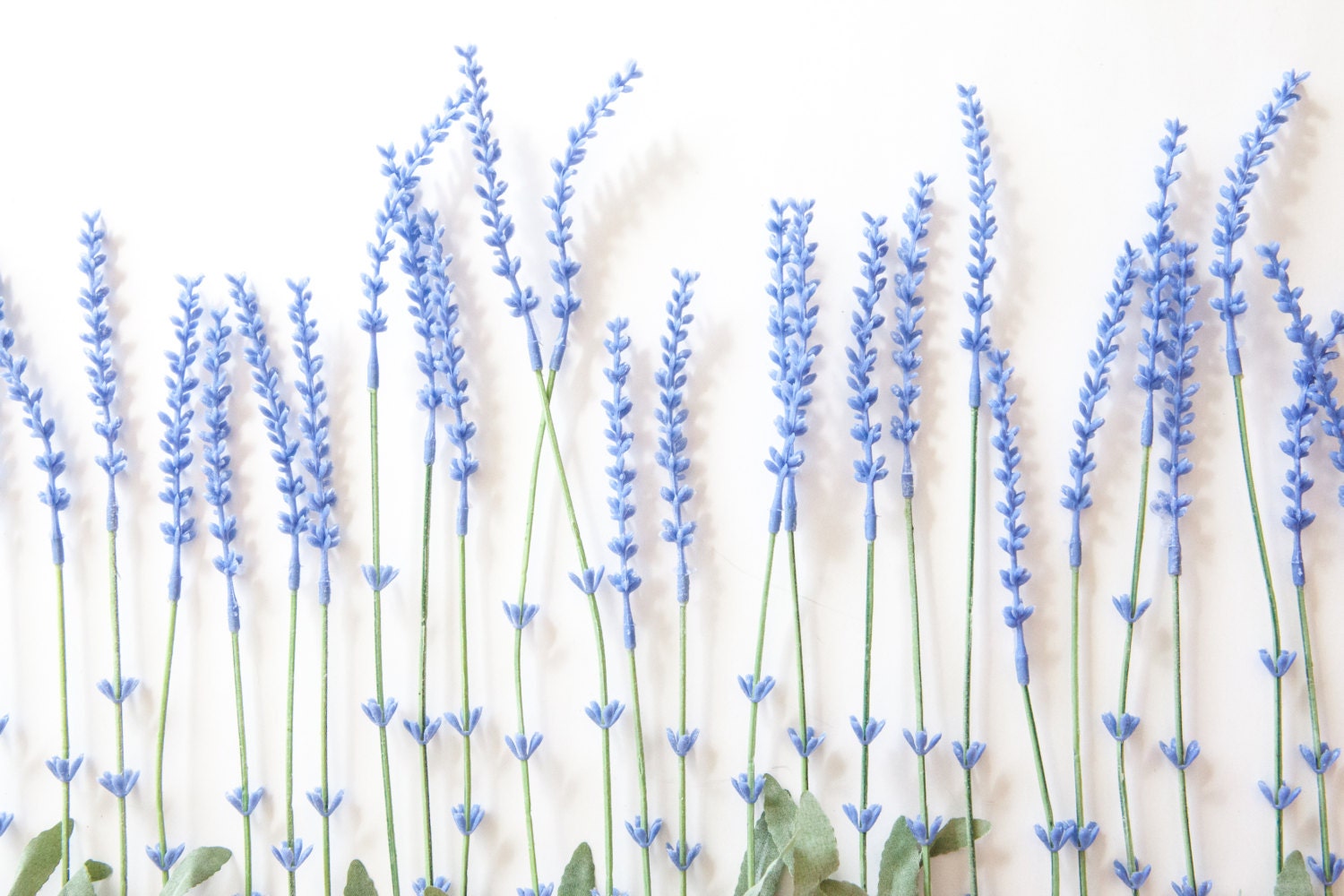 14 Artificial Lavender Stems in Periwinkle Artificial Etsy
