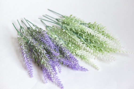 Lavanda finta 5 steli di lavanda artificiale smerigliati in viola o bianco  fiori artificiali lavanda finta, pianta finta -  Italia