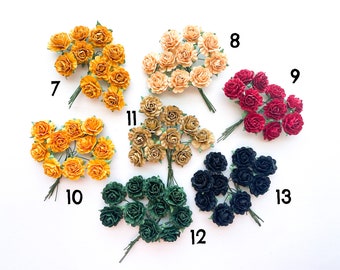 Jewel Tones Mulberry Paper Flowers - CH00SE COLOR - Paper Flowers - Mulberry Flowers - Paper Roses