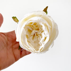 Set of 9 Small to Large Cabbage Roses in Ivory White Silk Artificial Flowers read description ITEM 01004 image 7