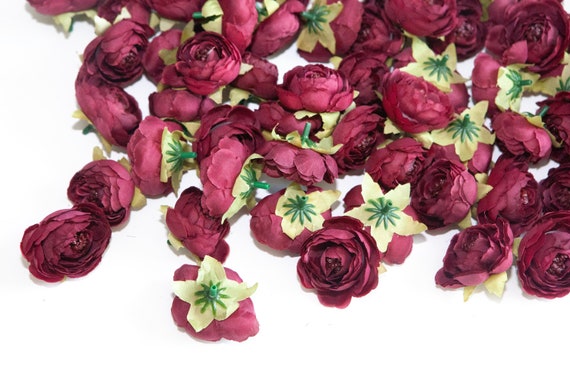 GRAB BAG 7 30 fleurs de renoncule en marron/Bourgogne - Etsy Canada