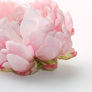 Silk Blend Peony in Shabby Chic Whimsical Light Pink silk artificial flower ITEM 0511 image 3