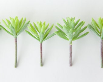 Fake Succulents - 6 Succulents in Fresh Green - Succulent, Succulents, Artificial Flowers - ITEM 0970