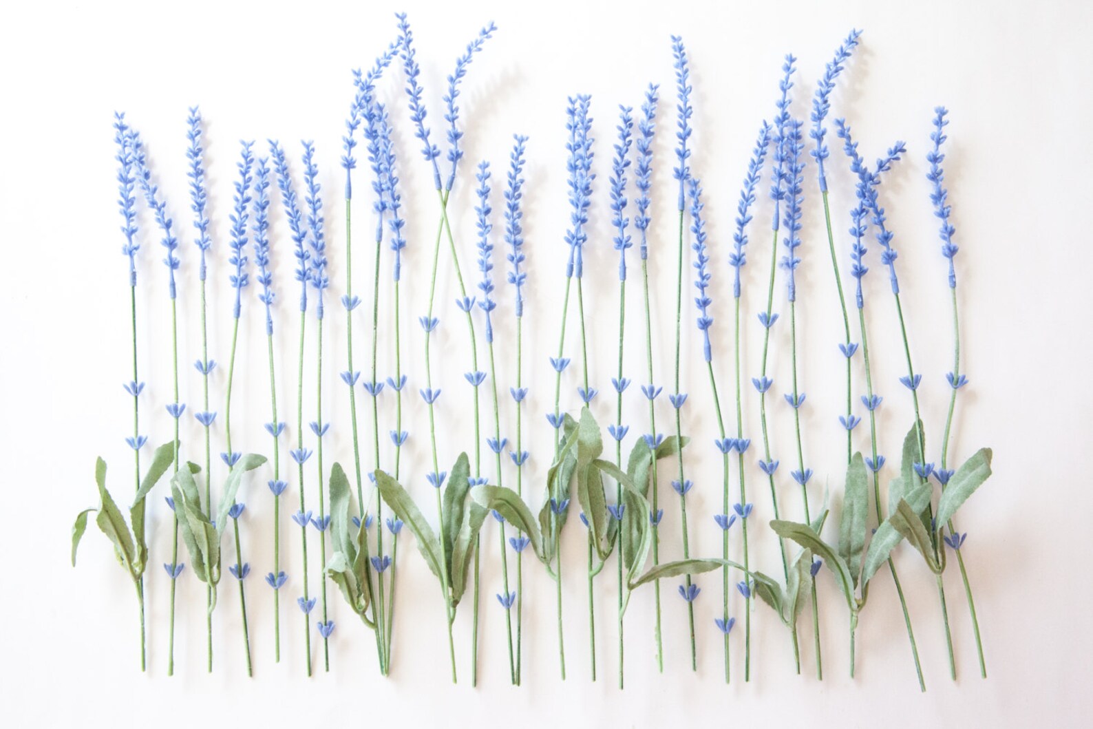 14 Artificial Lavender Stems in Periwinkle Artificial Etsy