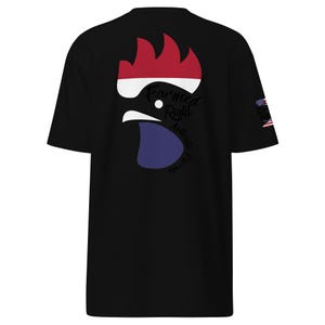 Farmed Right Shirt, American Rooster T-shirt, Red White Blue Flag Shirt, Country Music Festival T-shirt, Mens Heavyweight Tee Shirt