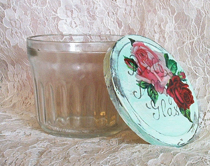 Upcycled Antique Vintage Ball Jelly Glass Jar Shabby Chic Etsy