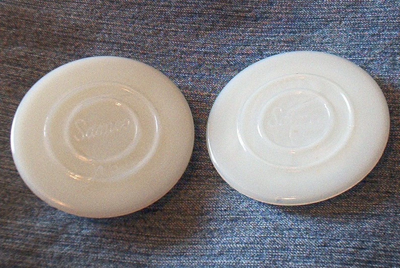 Unusual milk glass white jar insert canning samco vintage lids Etsy