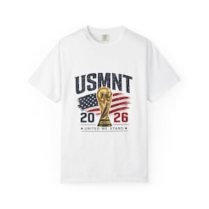 USMNT World Cup Trophy 2026 T-Shirt | American Flag Soccer Tee image 1