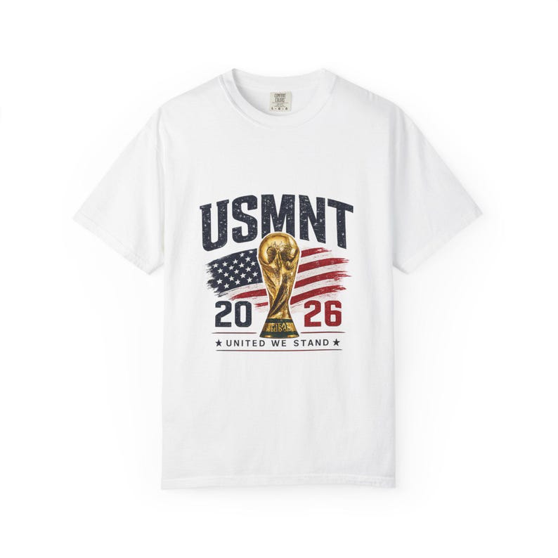 USMNT World Cup Trophy 2026 T-Shirt | American Flag Soccer Tee image 1