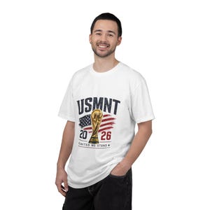 USMNT World Cup Trophy 2026 T-Shirt | American Flag Soccer Tee image 6