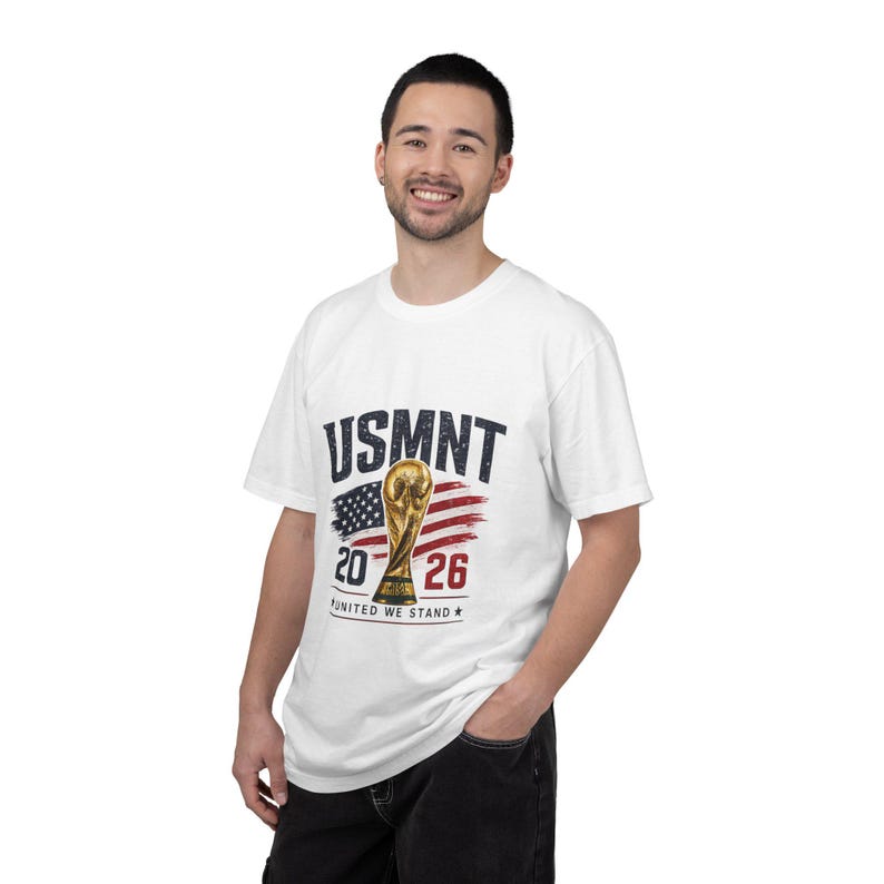 USMNT World Cup Trophy 2026 T-Shirt | American Flag Soccer Tee image 6