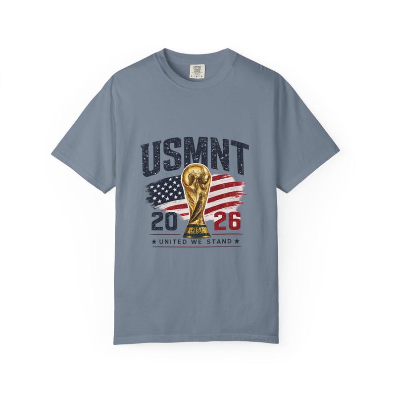 USMNT World Cup Trophy 2026 T-Shirt | American Flag Soccer Tee image 4