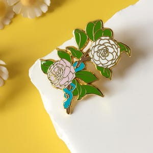 Peony Enamel Pin | Flower Lovers Pin Badge / Lapel Pin | Collar Pin / Cute Pin Collection / Gift for Her Him