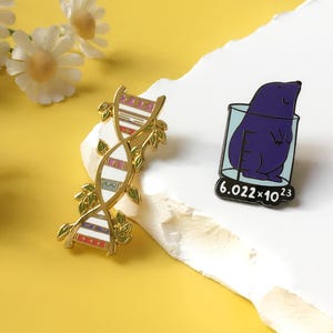 Biology, Chemistry, Science Enamel Pin | Scientist Biologist Pin Badge / Lapel Pin | Collar Pin / Cute Pin Collection / Gift for Her Him