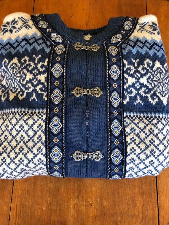 Vintage Nordstrikk Fair Isle Knit Wool Sweater