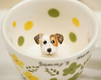 Custom Pet Figure Ceramic Mug: Dog & Cat Lover Gift